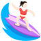 Person Surfing - Light emoji on Messenger